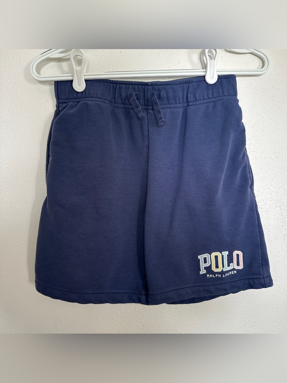 Polo by Ralph Lauren Navy Drawstring Athletic Shorts with Polo Logo